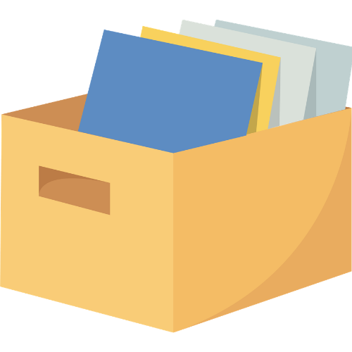 自治体業務でよくある課題イラスト 紙文書もまだまだ多く手作業で探さなければならない
