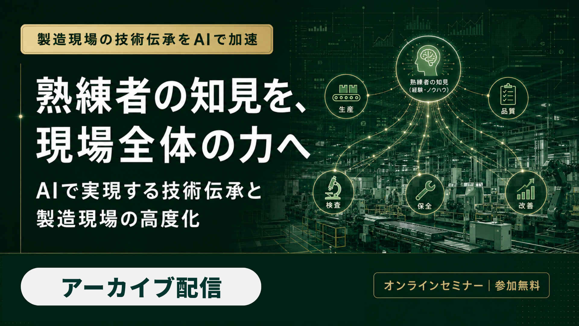 熟練者の知見を、現場全体の力へ 〜AIで実現する技術伝承と製造現場の高度化〜
